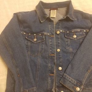Denim and co studded detail jean jacket